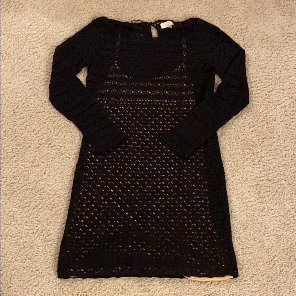 MICHAEL Michael Kors Black Crocheted Dress